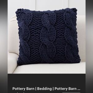 2 pottery barn chunky cable knit pillow covers